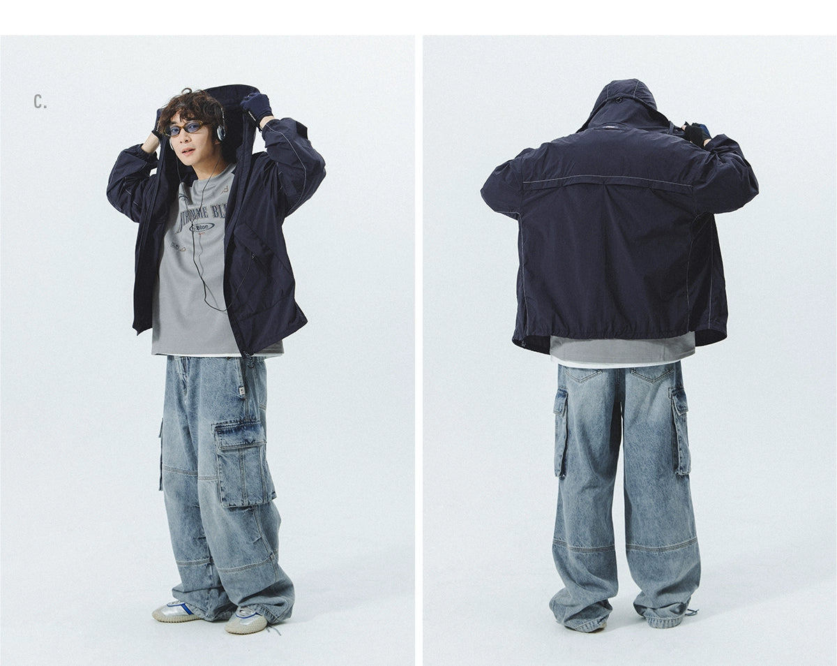 UV-Protective Hooded Windbreaker