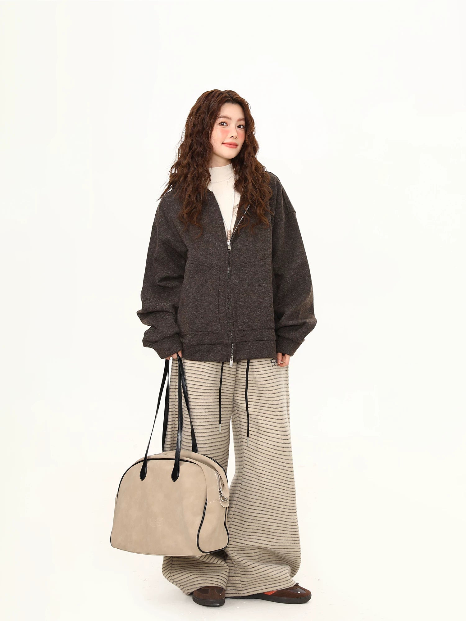 Cocoa Trail Zip-Up Fleece Hoodie