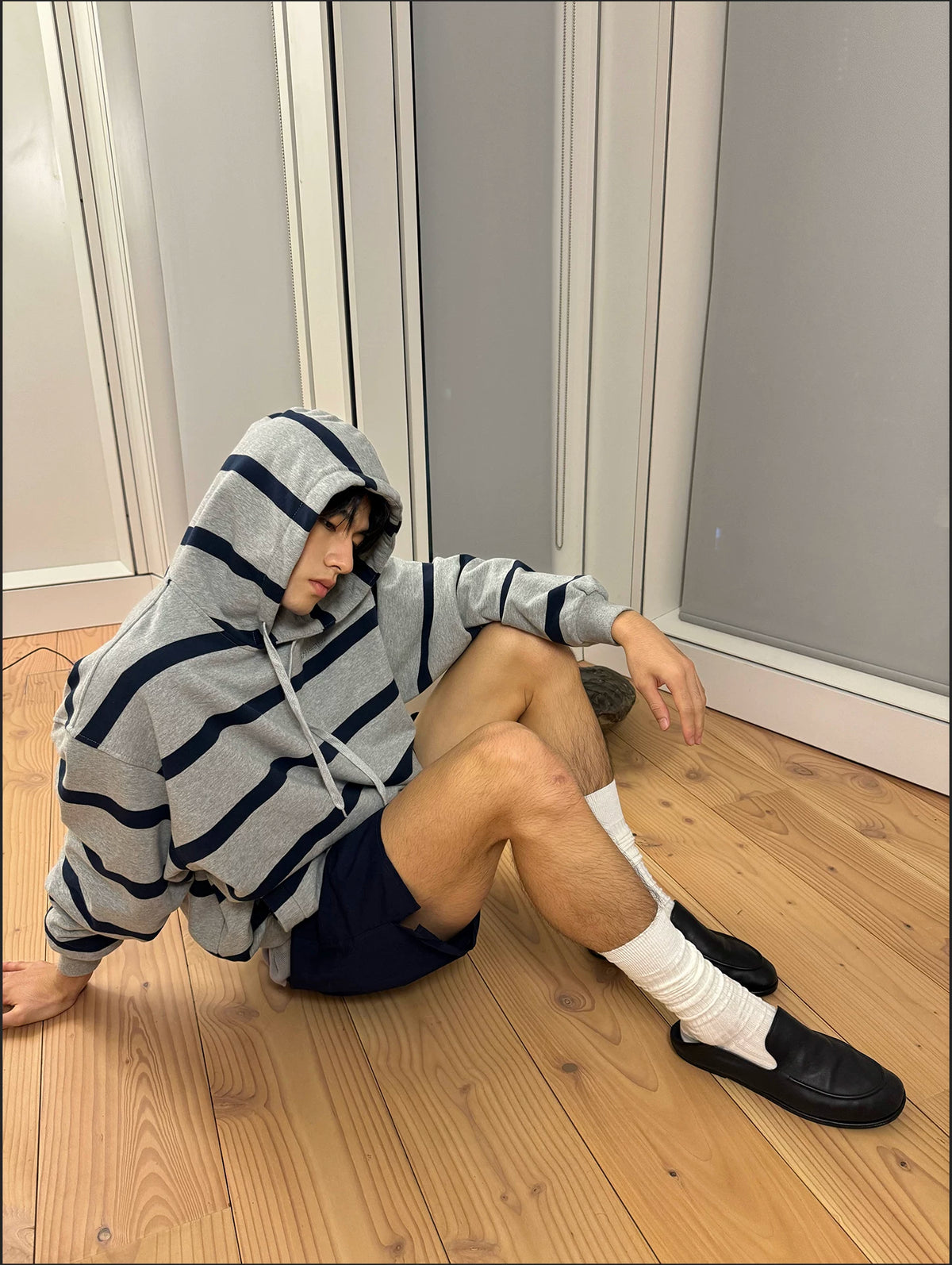 Harborline Striped Oversized Hoodie
