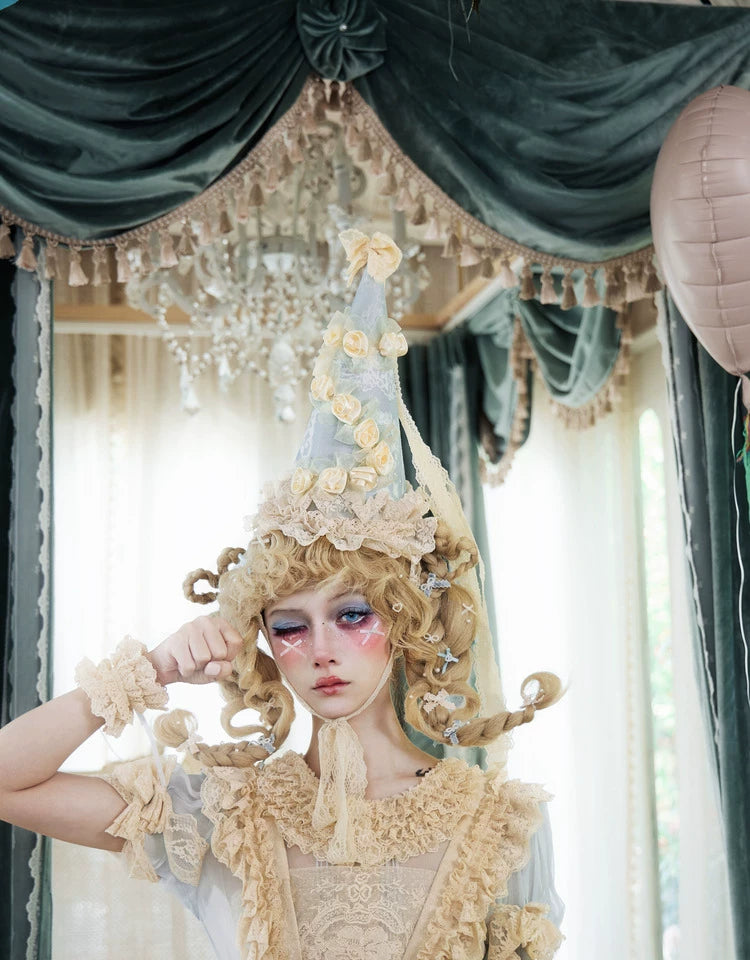 Rosette Lace Cone Party Hat