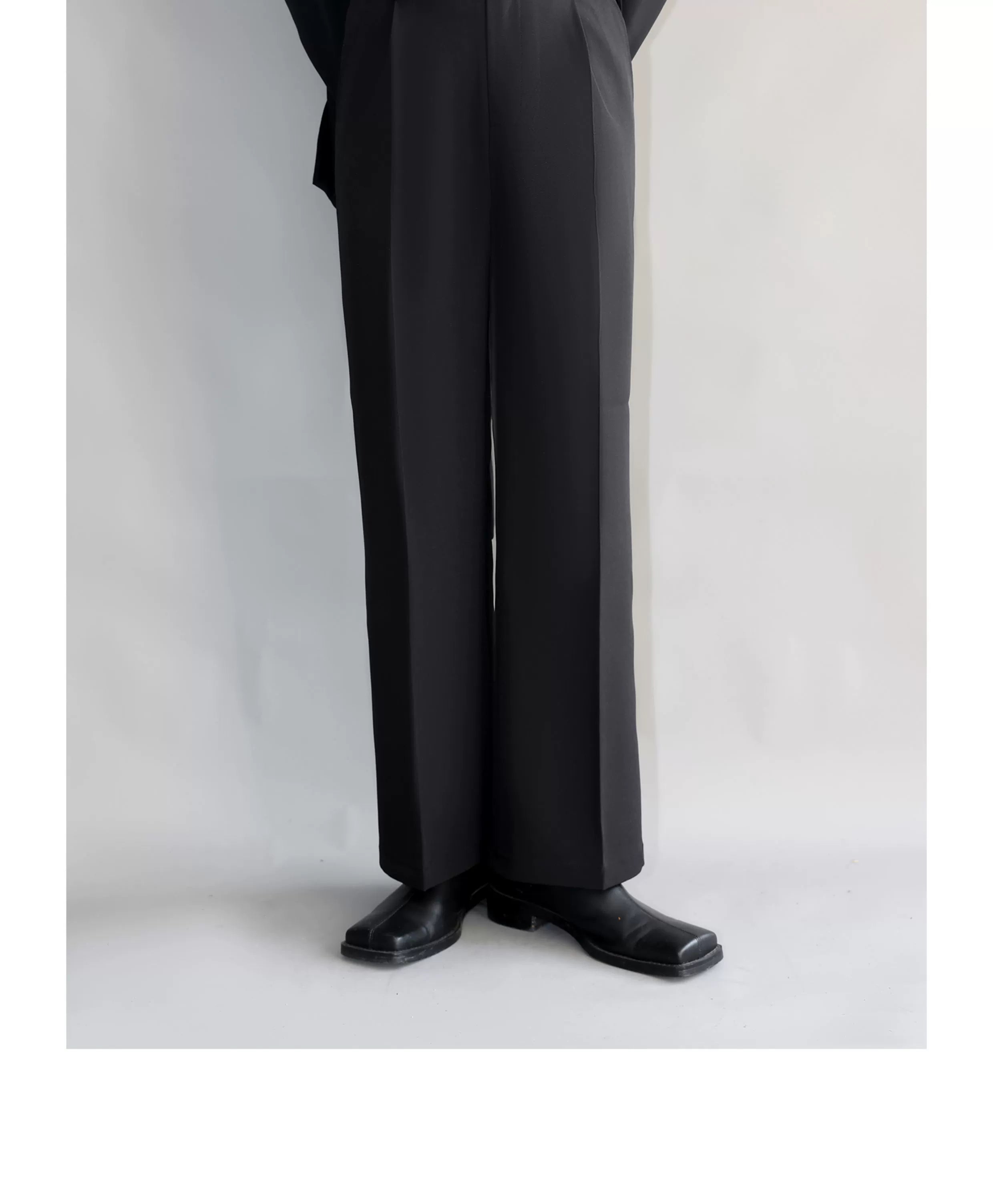 Classic Black Straight-Leg Trousers