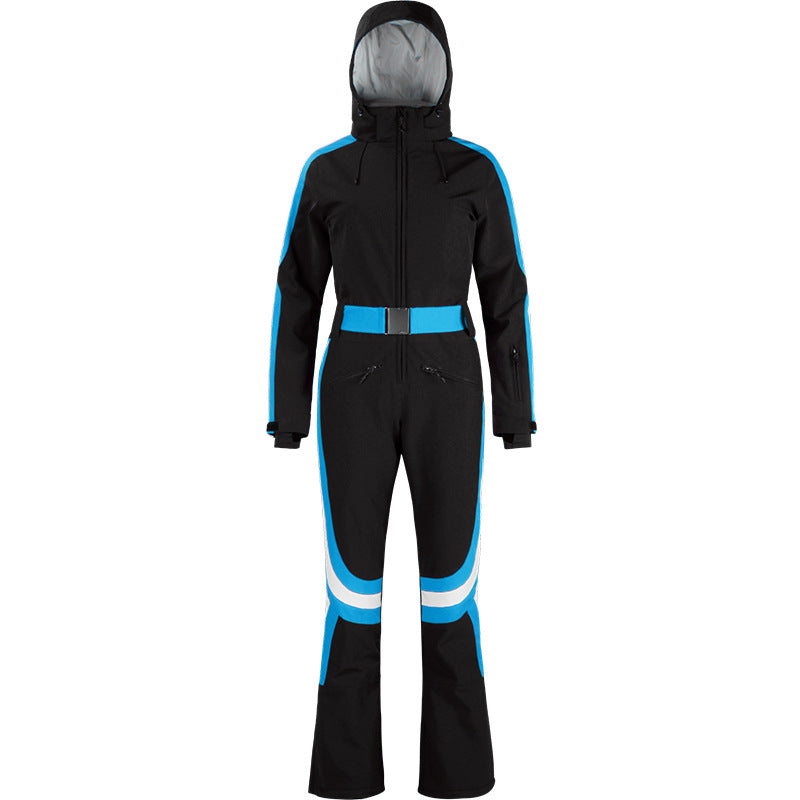 Hooded One-Piece Ski Jumpsuit