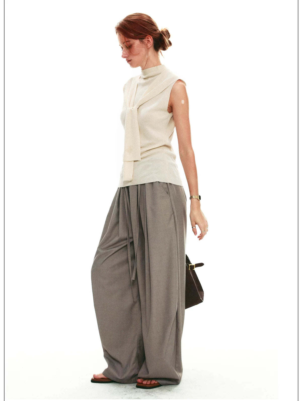 Drawstring Cocoon Balloon Trousers