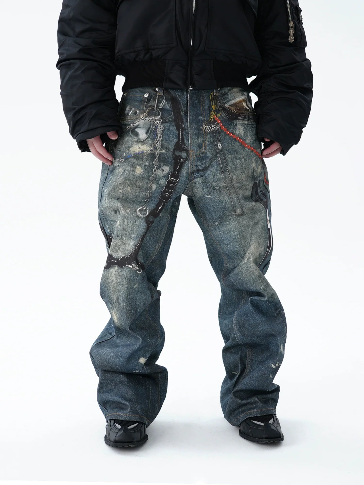 Artisan Print Statement Denim Jeans