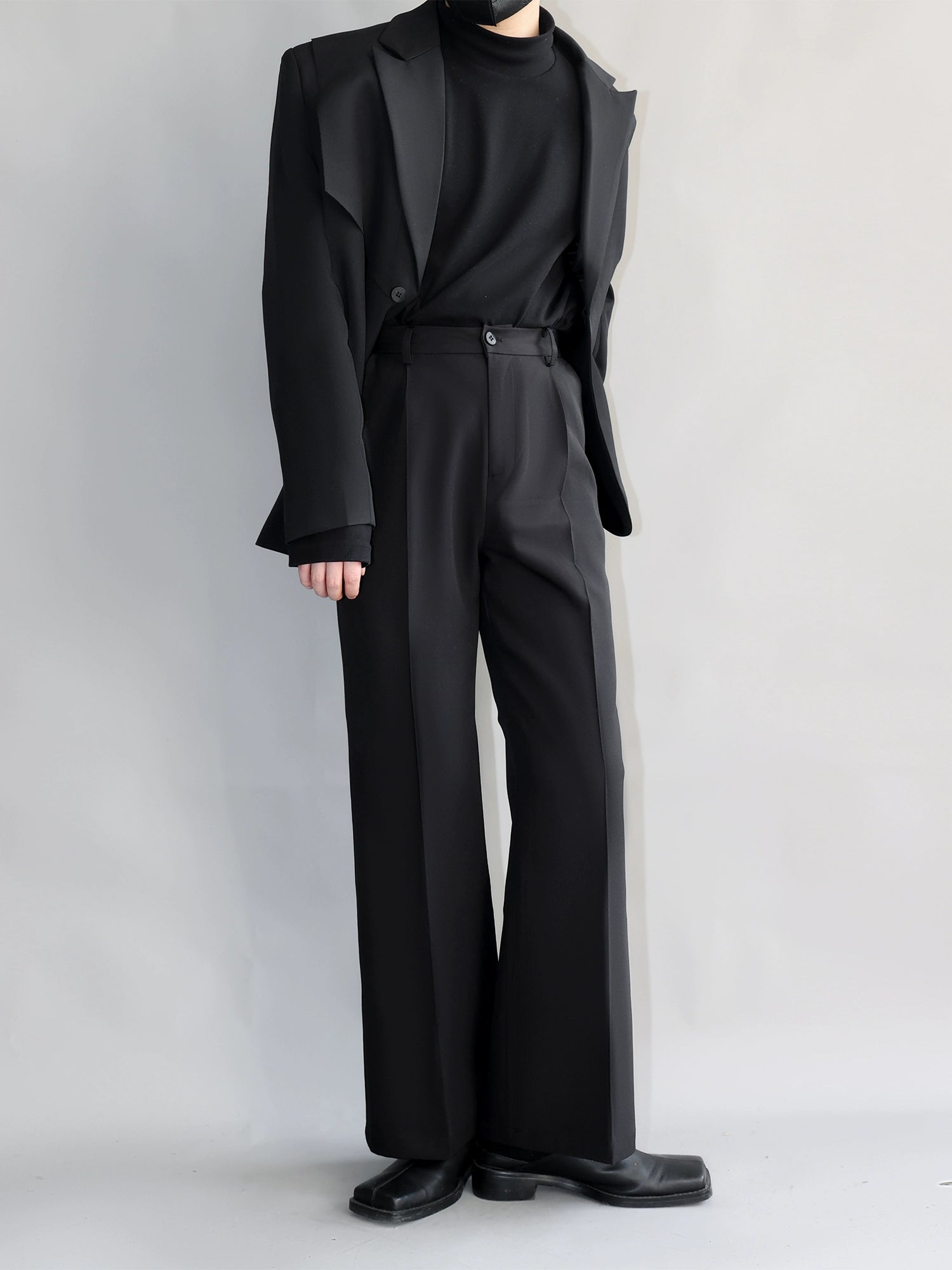 Classic Black Straight-Leg Trousers