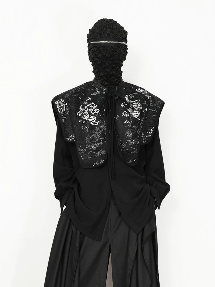 Embroidered Cape Shirt
