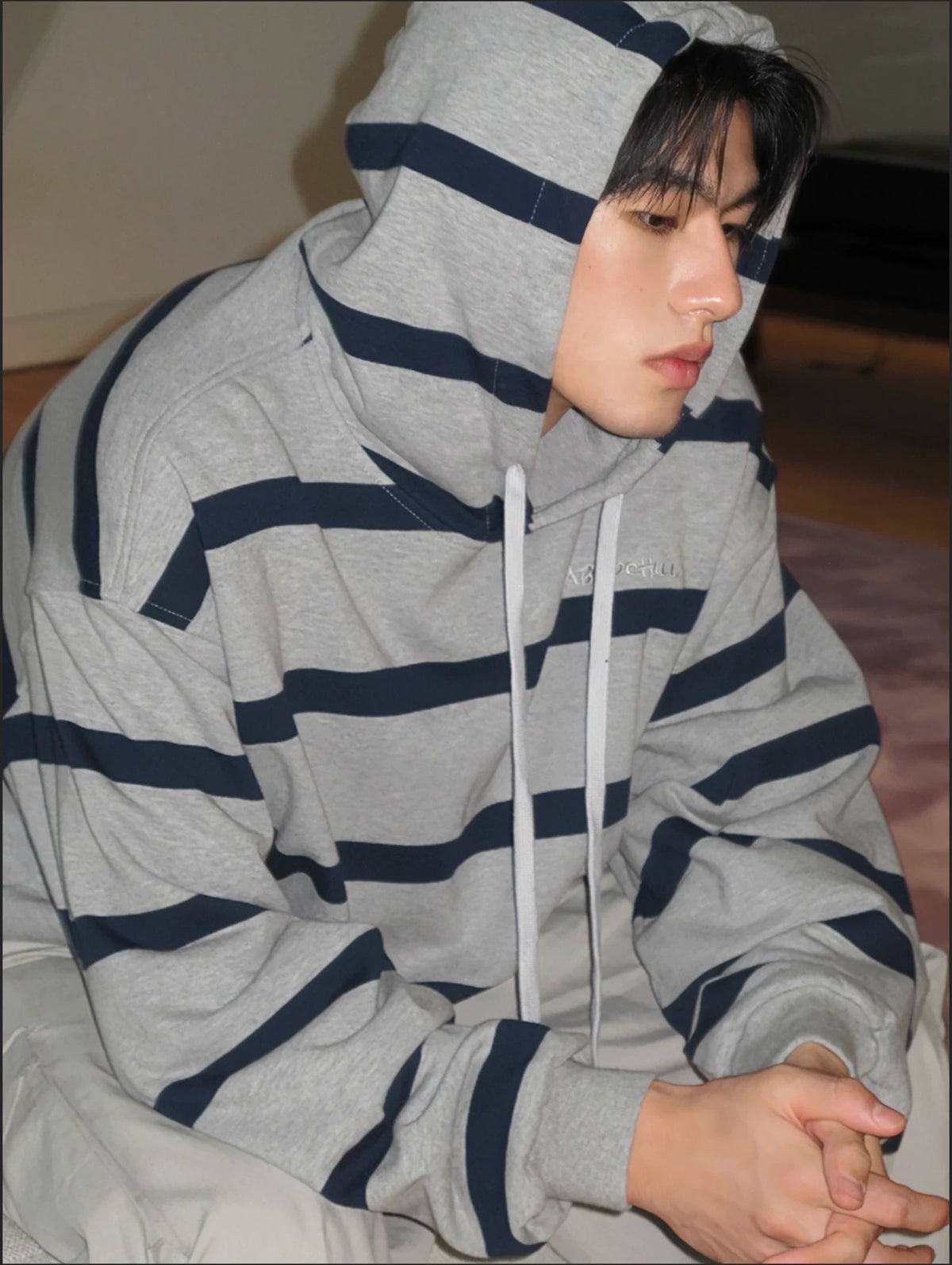 Harborline Striped Oversized Hoodie