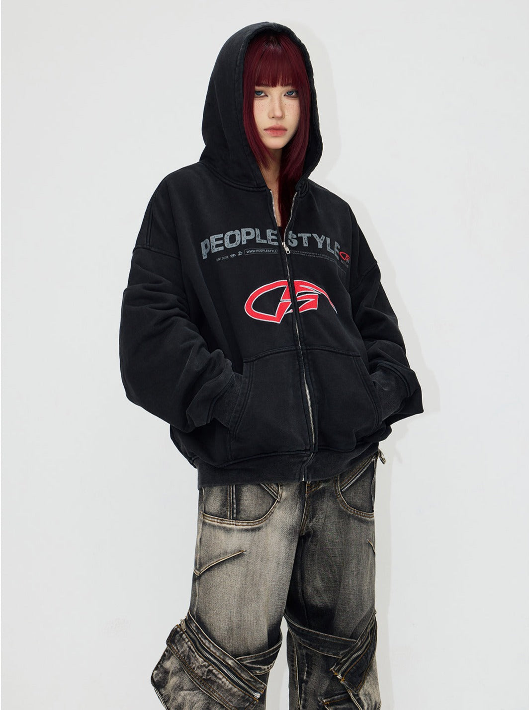 Men's American Vintage Distressed Hooded Jacket
