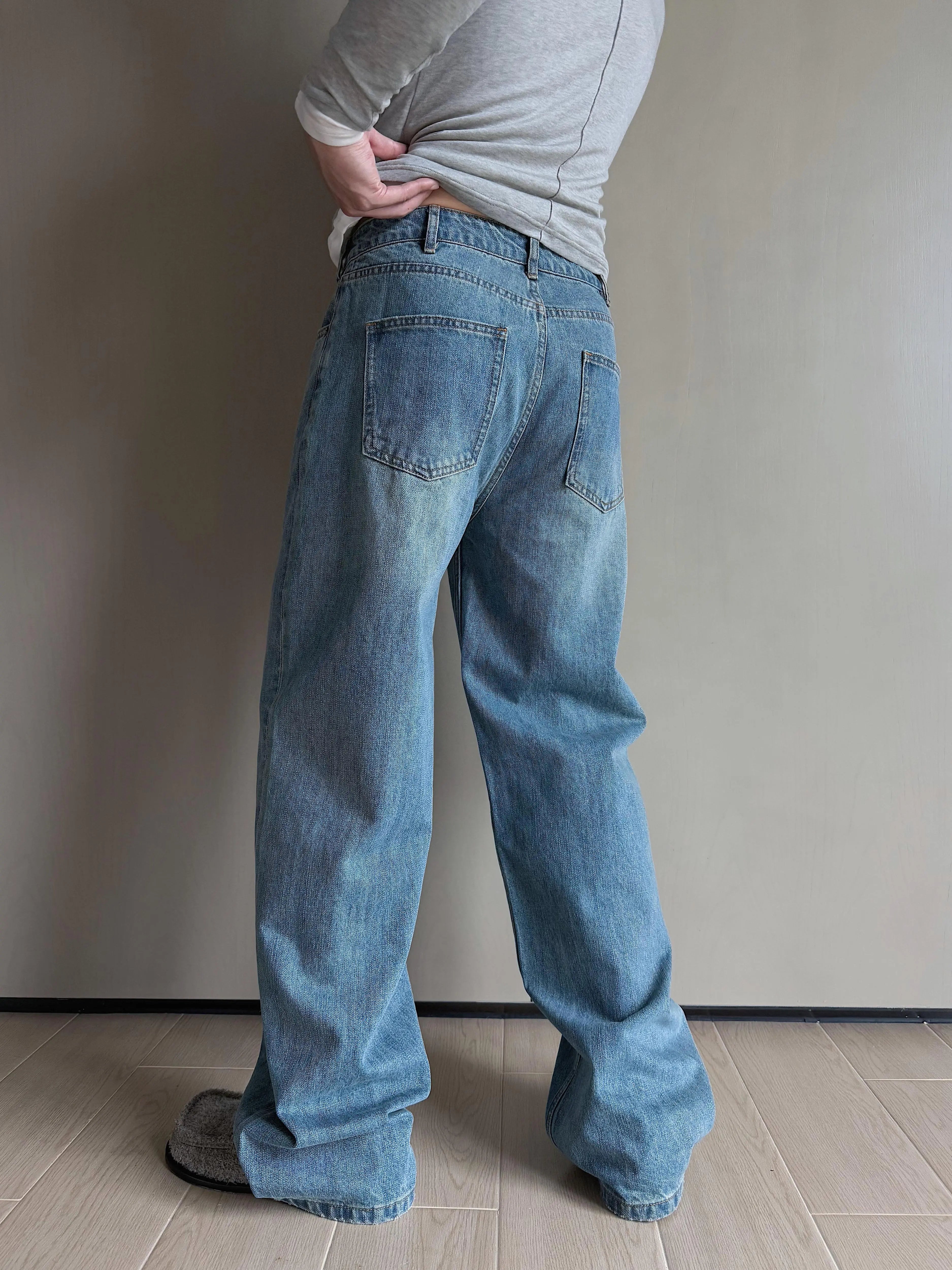 Vintage Wide Leg Baggy Denim Jeans