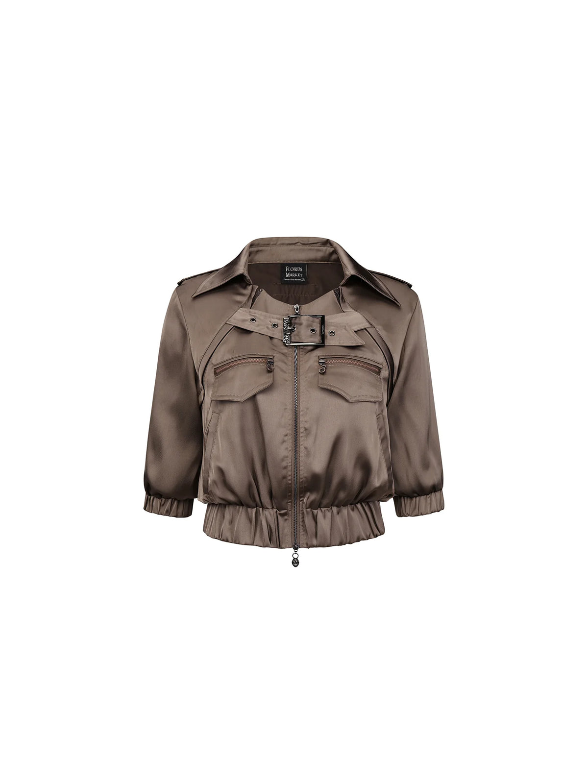 Rogue Buckle Cropped Utility Jacket