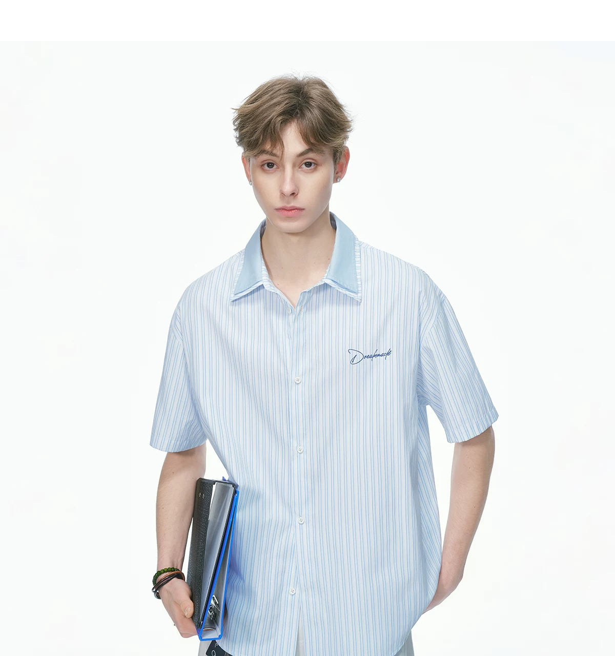 Daylight Pinstripe Contrast Collar Shirt