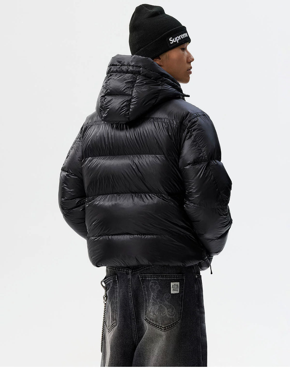 Glacier Halo Reflective Hooded Puffer Jacket