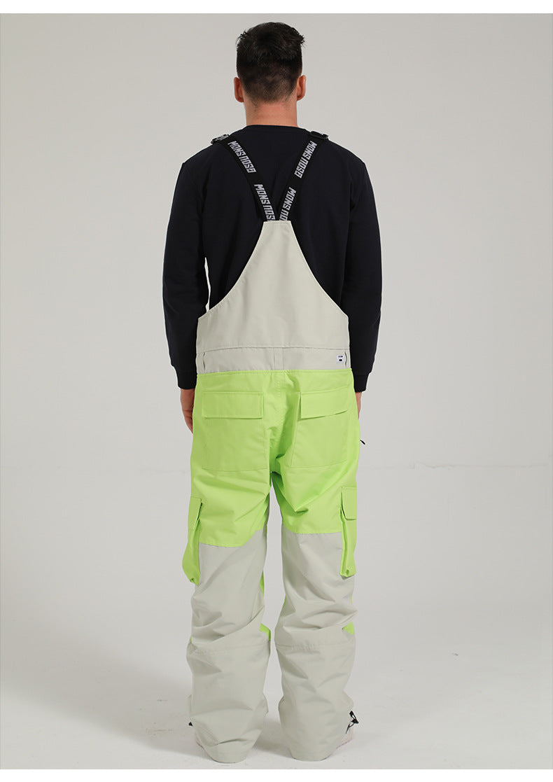 Contrast Crest Bib Snow Pants