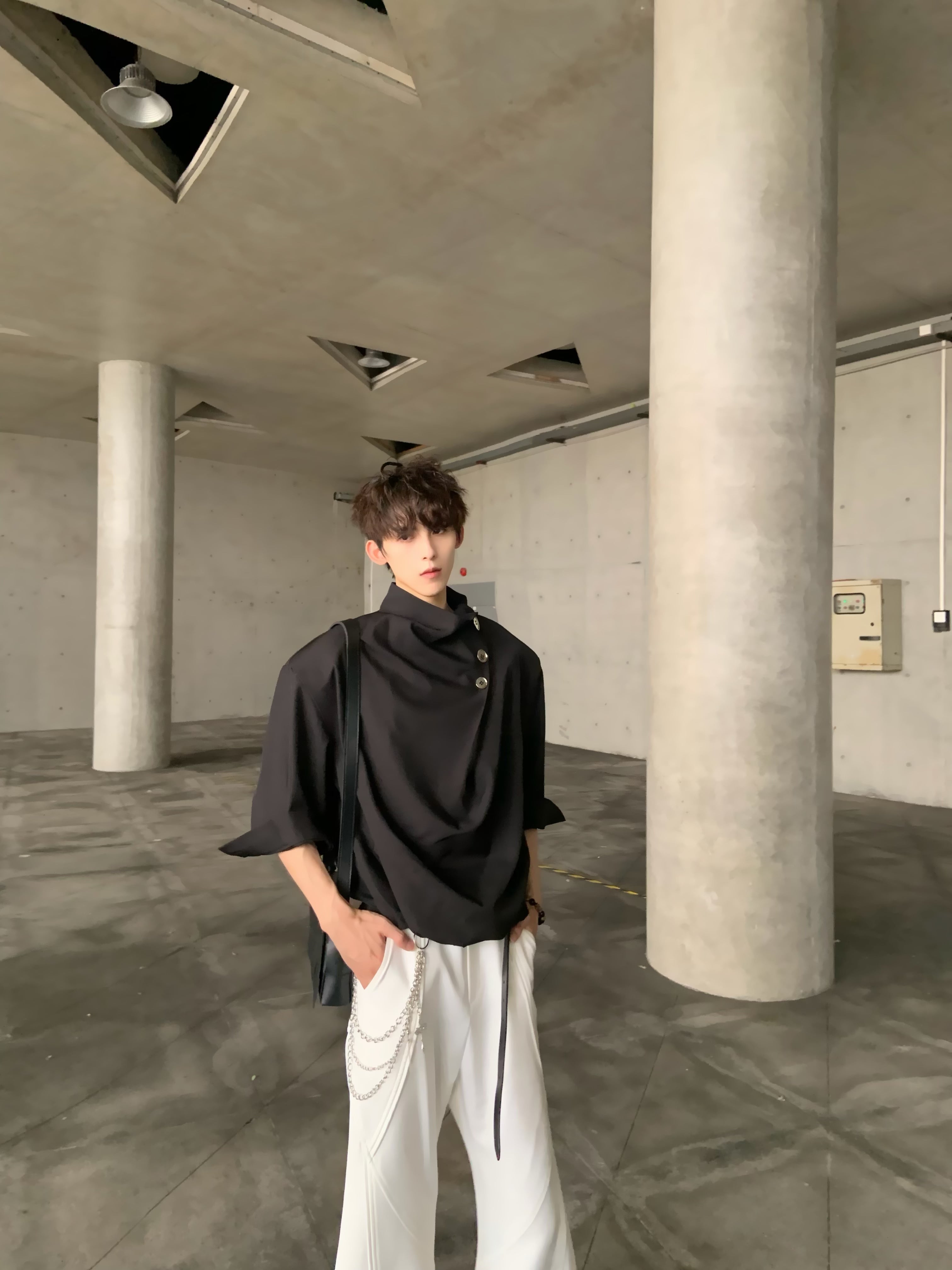 Ascent Drape Collar Shirt