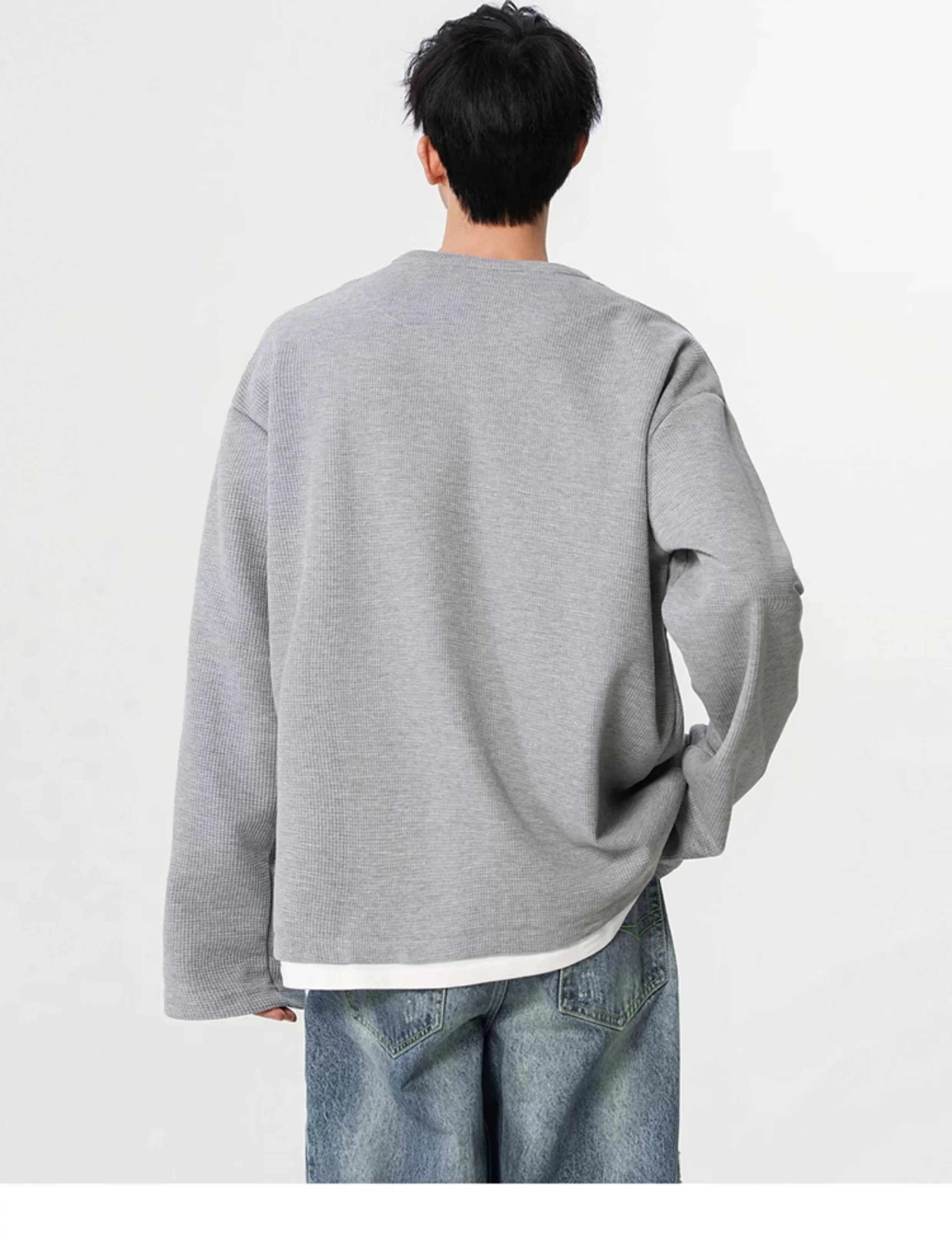 Heather Grid Relaxed Sweatshirt