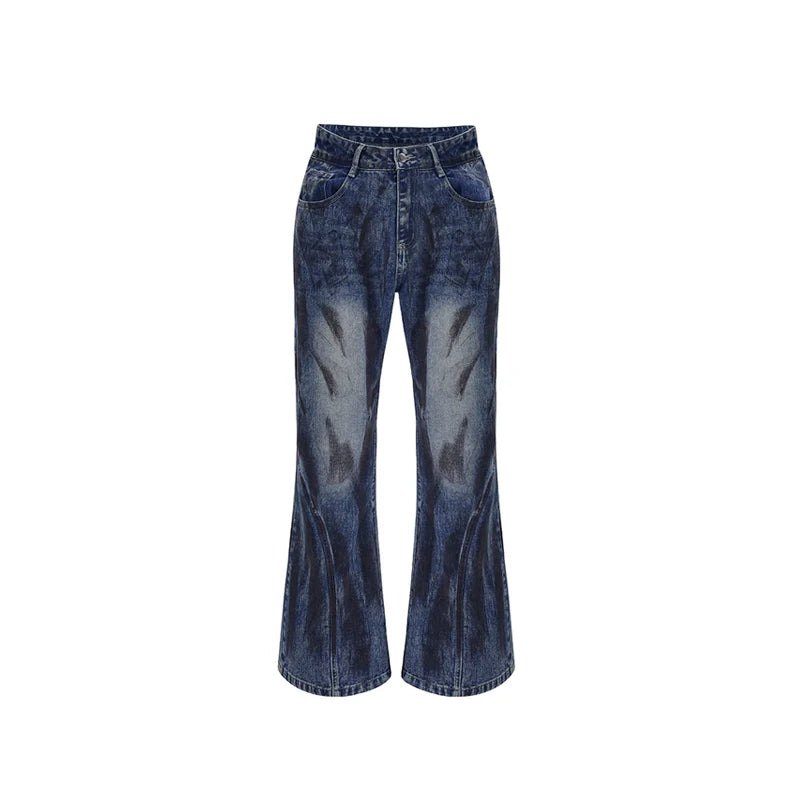 Washed Denim Stand Neck Jacket and Jeans Setup
