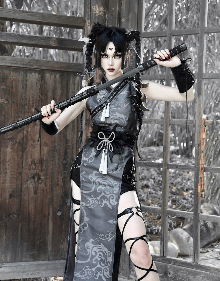 Gothic Samurai Kimono Dress