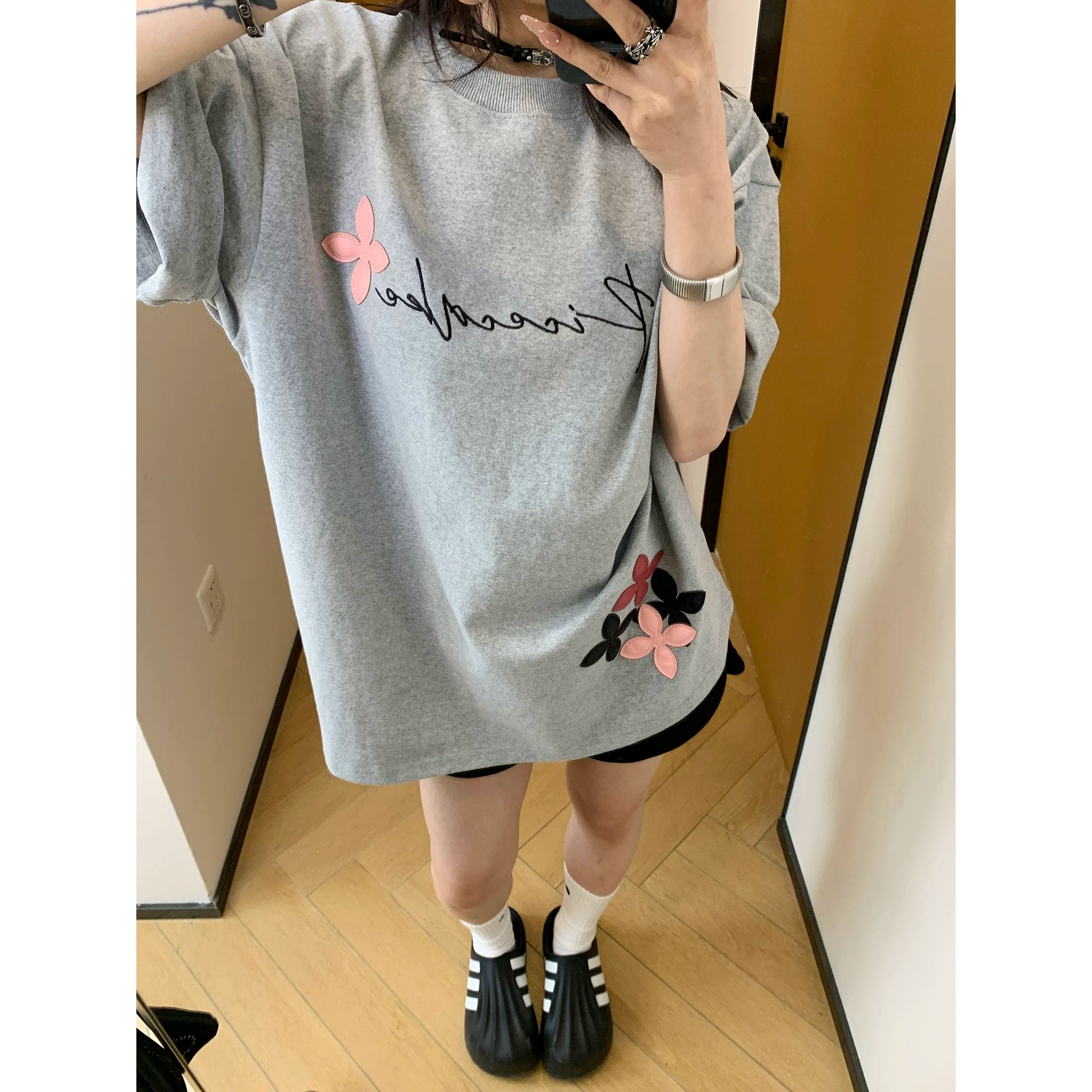 Blossom Script Oversize Tee