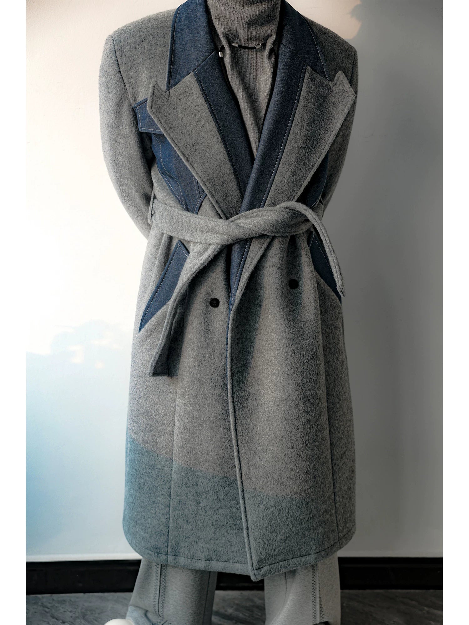 Glacier Fuse Two-Tone Panel Overcoat