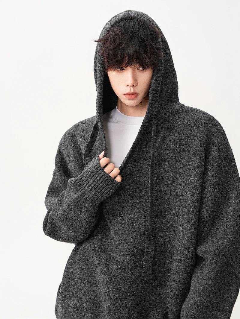 Campus Mist Henley Knit Hoodie