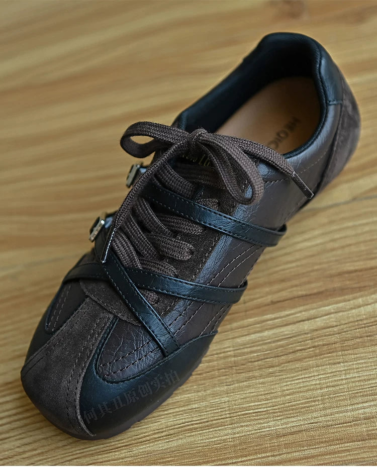 Noira Buckle-Strap Retro Sneakers