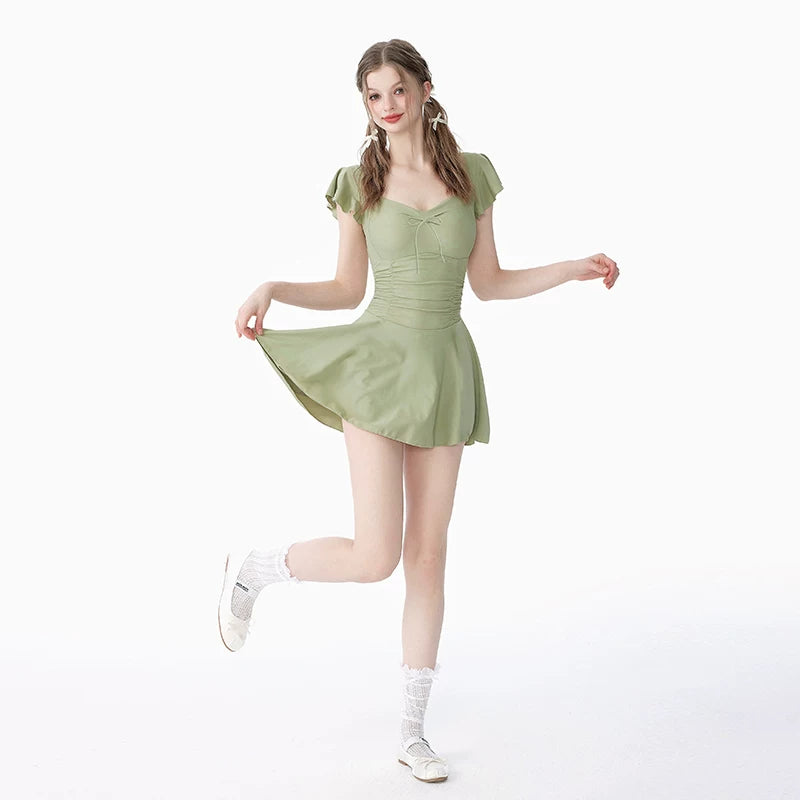 Sage Garden Twirl Skater Swimsuit