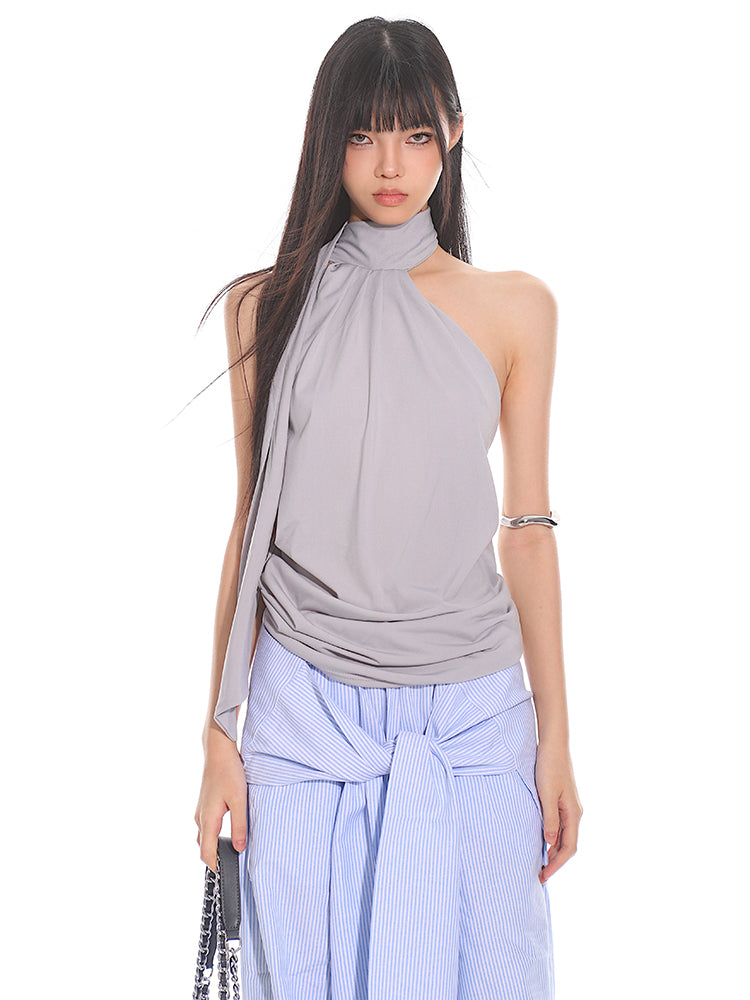 Halter Draped Summer Top