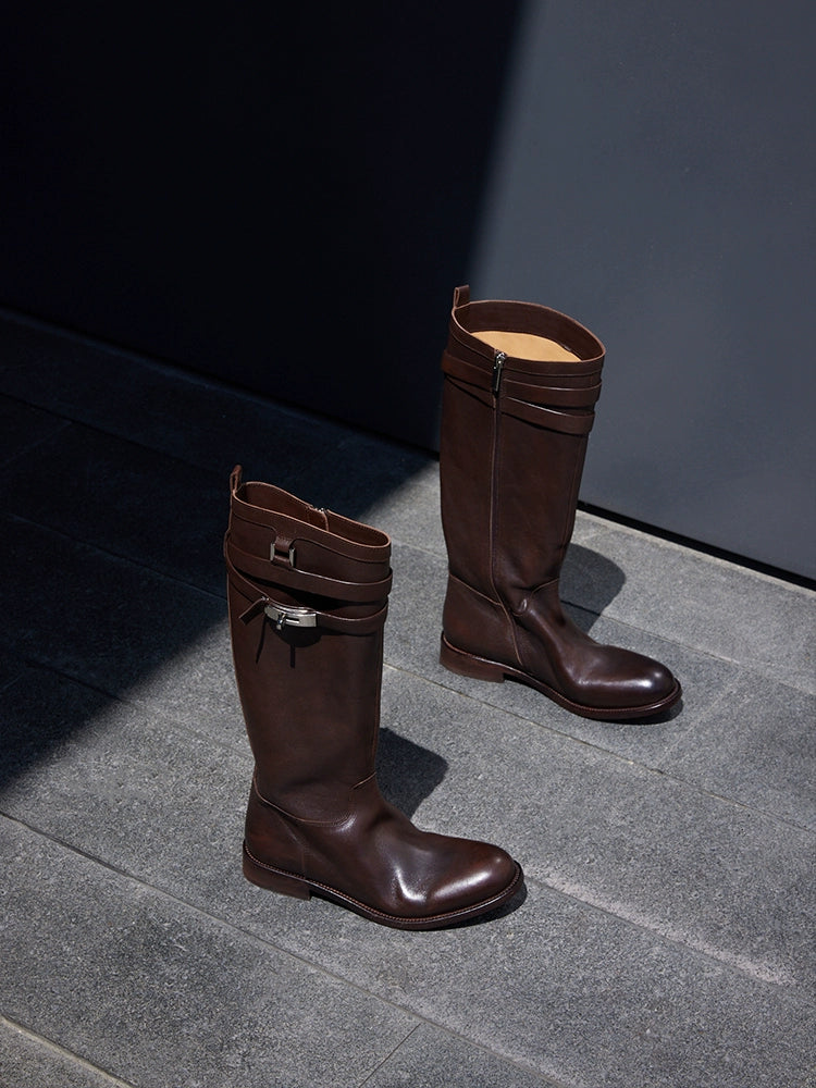 Leather Equestrian Riding Boots