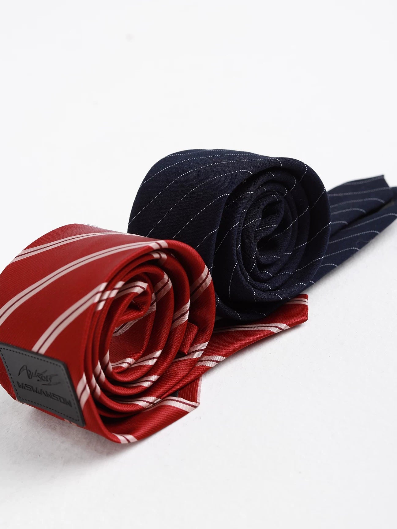 Crest Pinstripe Logo Ties