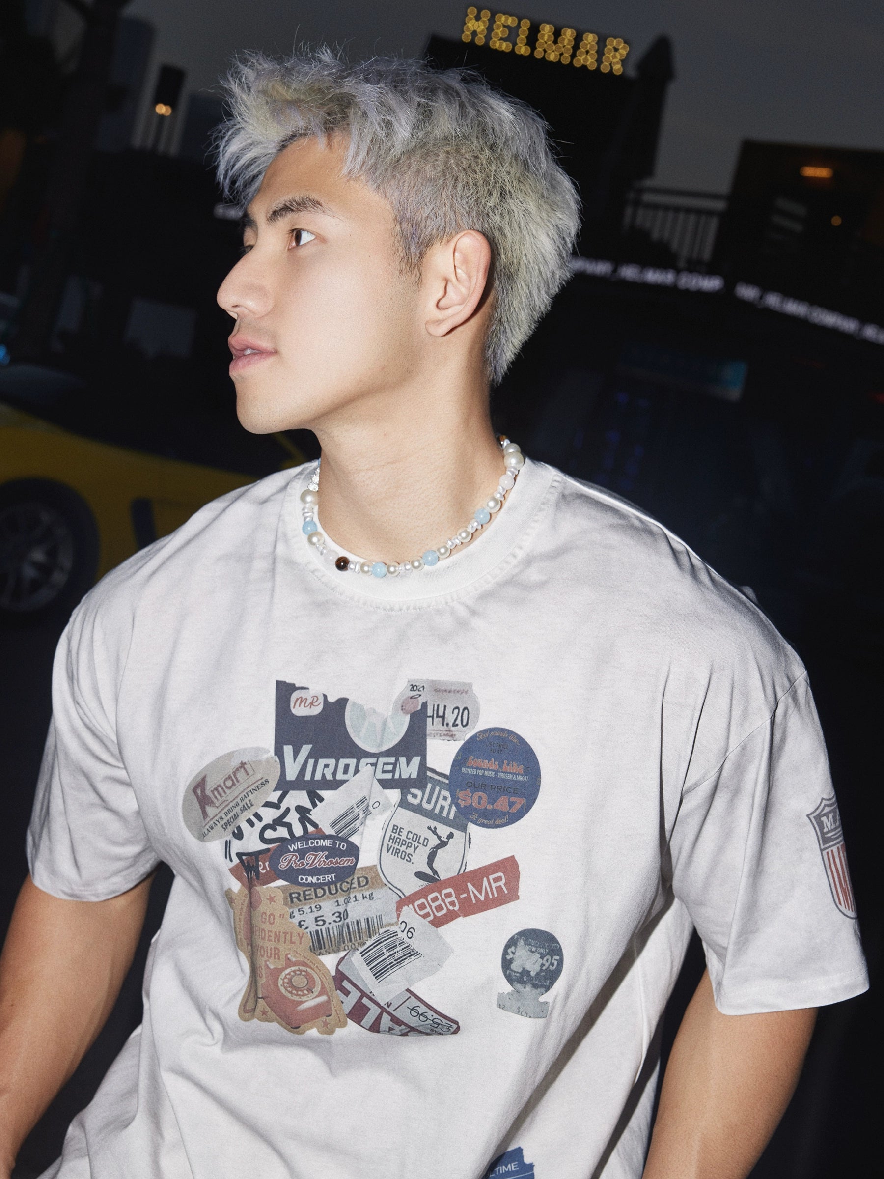 Vintage Badge Graphic White Tee