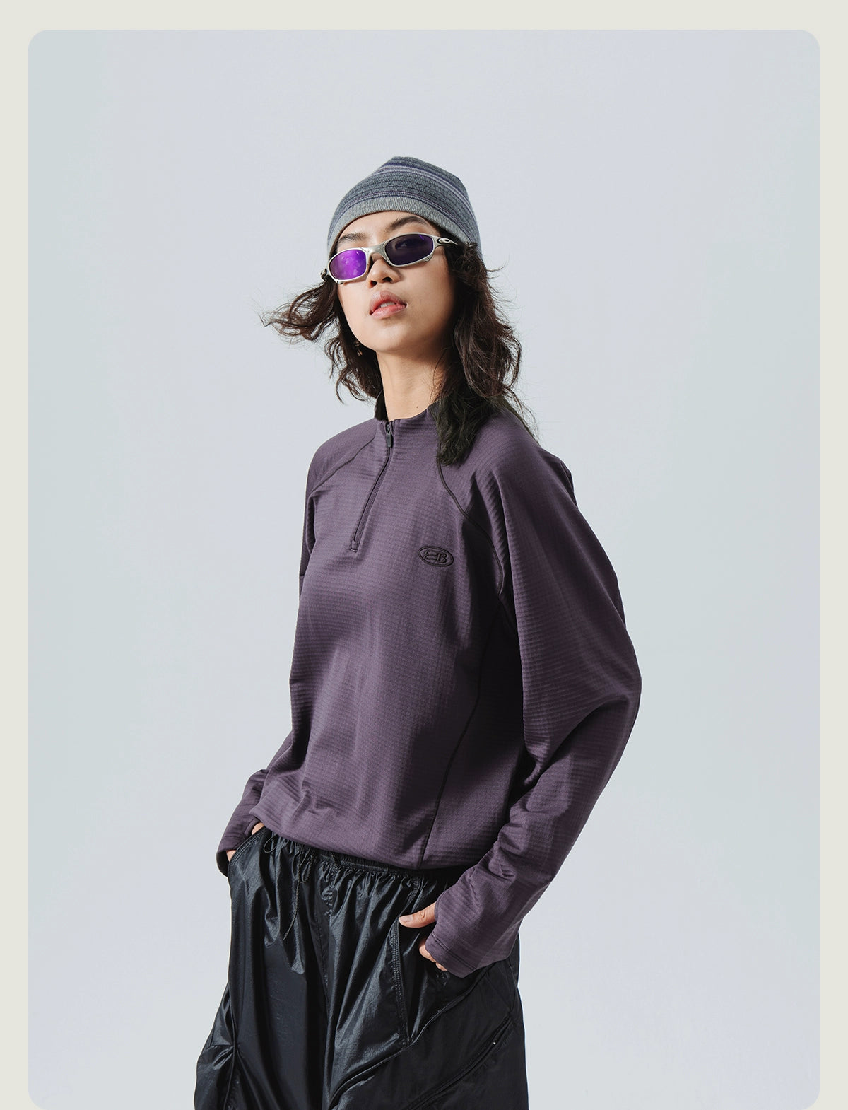 Wool Thermal Stand-Collar T-shirt