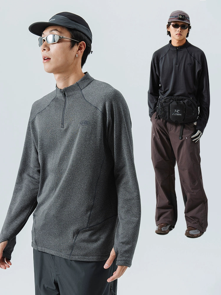 Wool Thermal Stand-Collar T-shirt