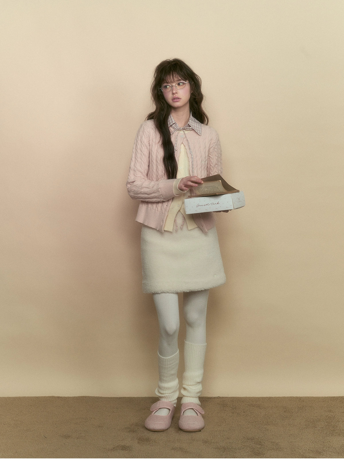 Cable Knit Preppy Style Cardigan