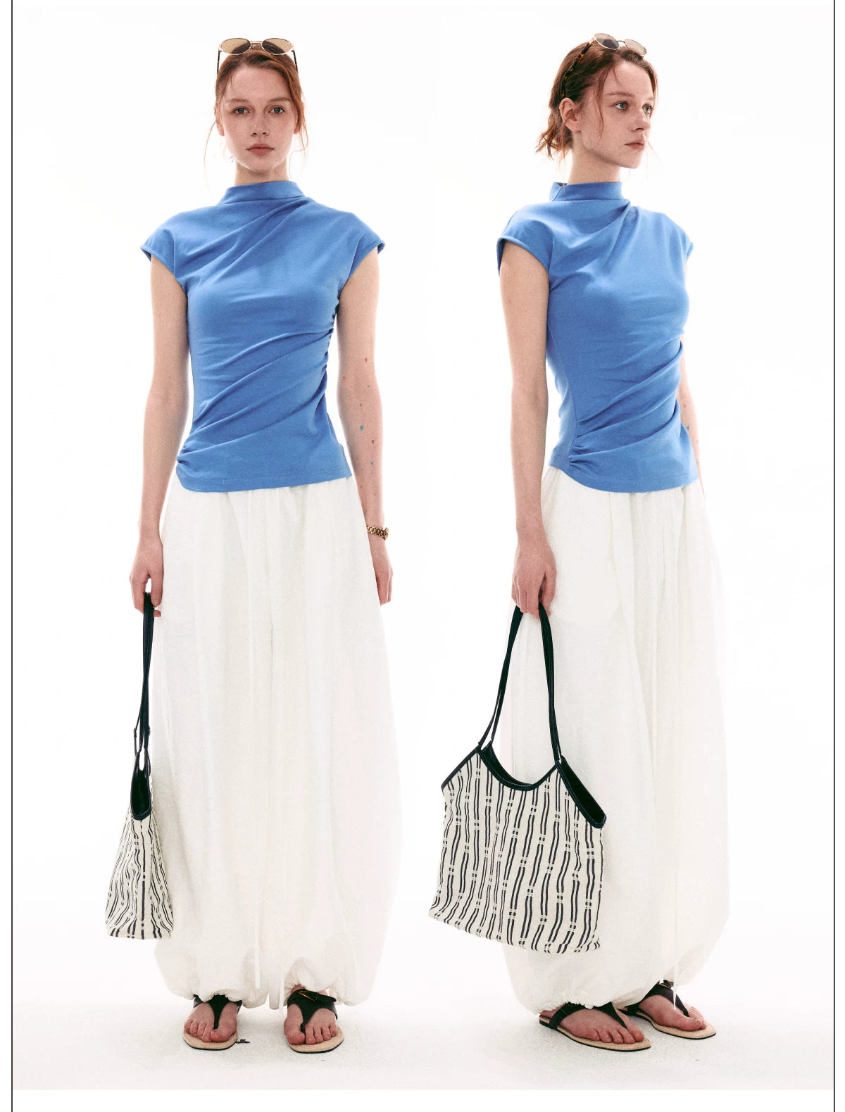 Draped Asymmetric Twist Top