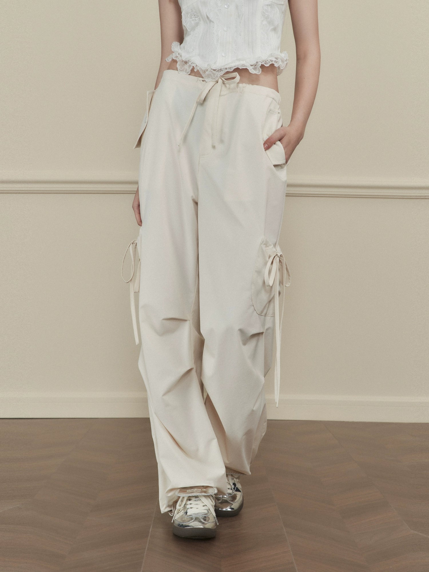 Side-Tie Cargo Pants