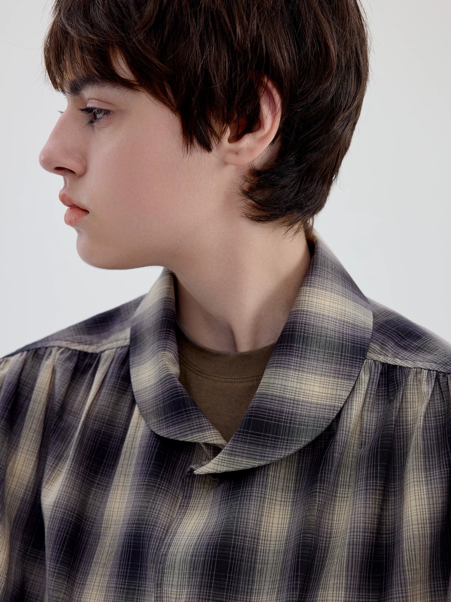 Oversized Plaid Button-Up Shirt
