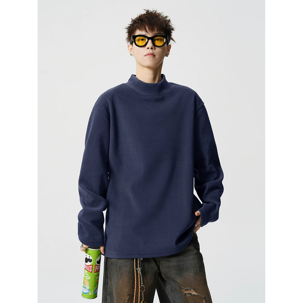 Circuit Fleece Boxy Mockneck Top