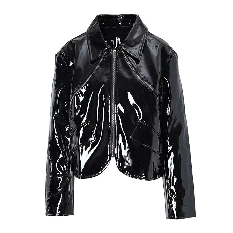 Obsidian Aegis High-Gloss Armor Jacket