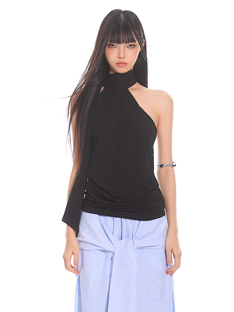 Halter Draped Summer Top