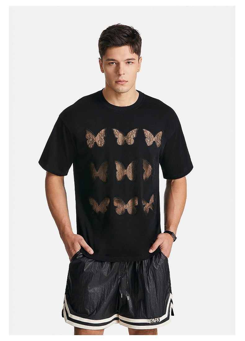 Butterfly Motif Oversized Tee