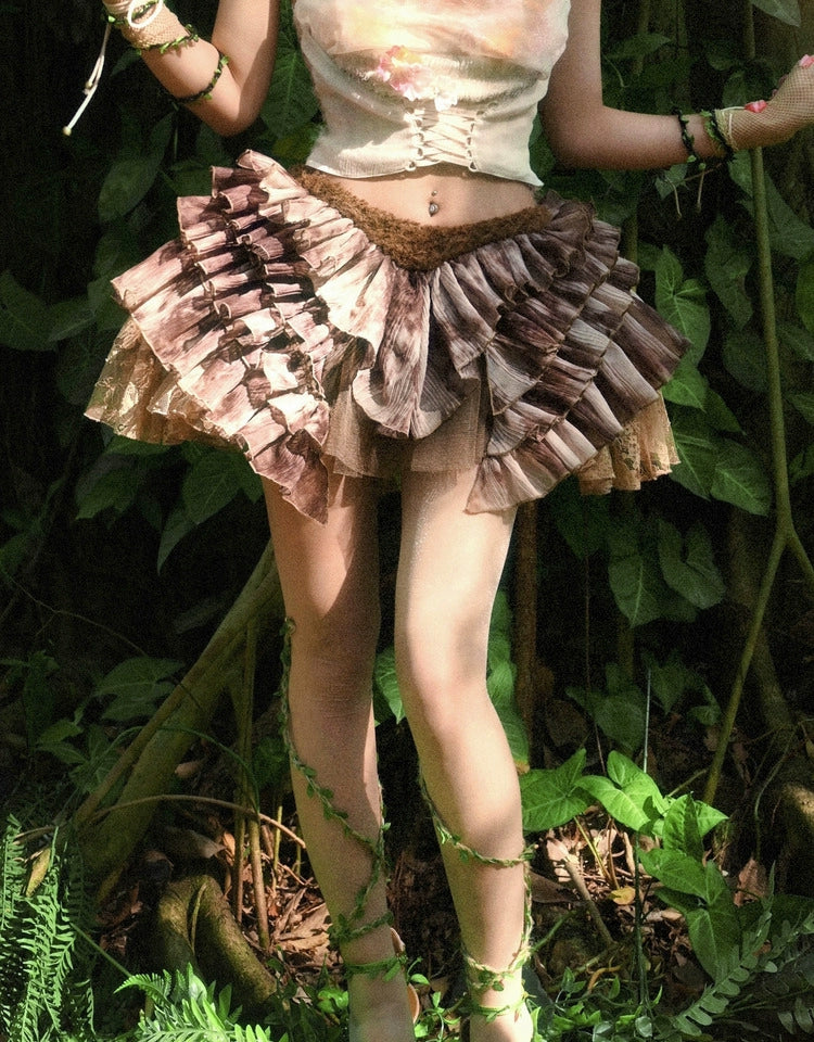 Pleated Midi Skirt with Inner Shorts