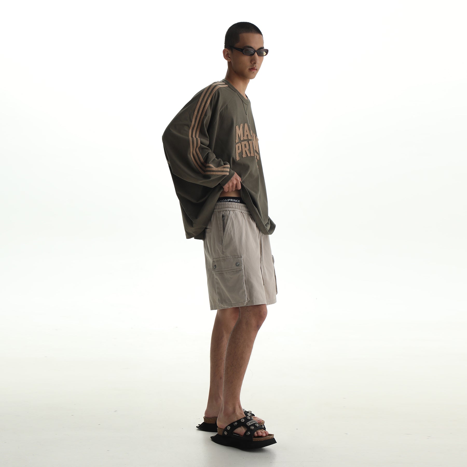 Cargo Shorts with Tie Waist and Double Pockets - chiclara