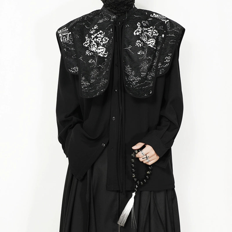 Embroidered Cape Shirt
