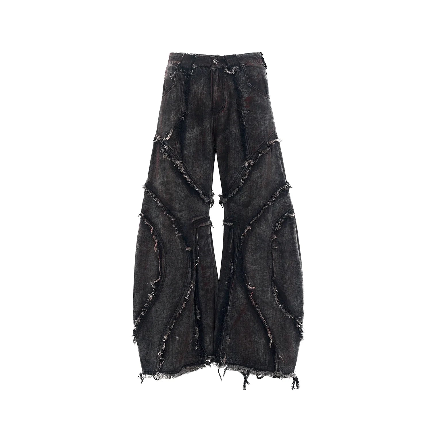 Distressed Frayed Denim and Pants Setup