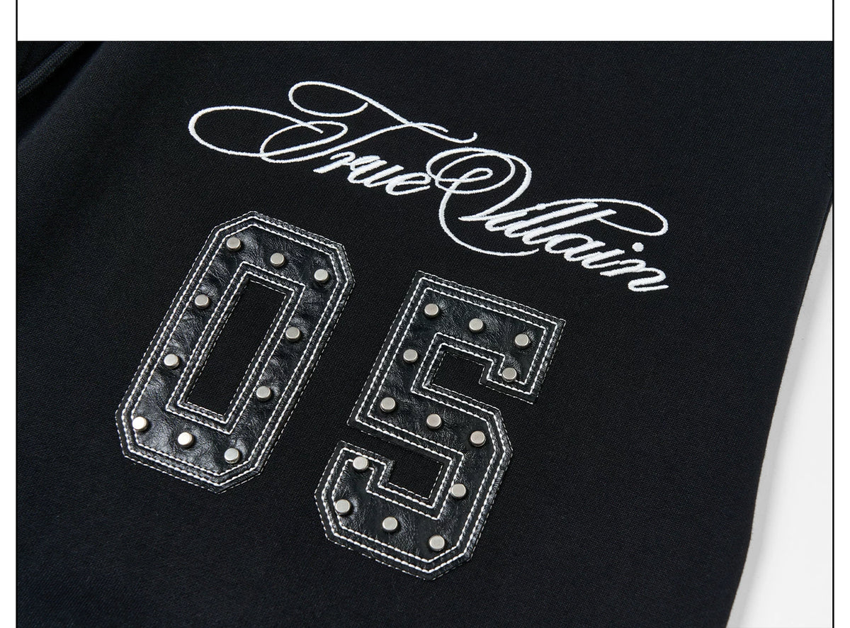 Midnight Crest Script Zip Hoodie