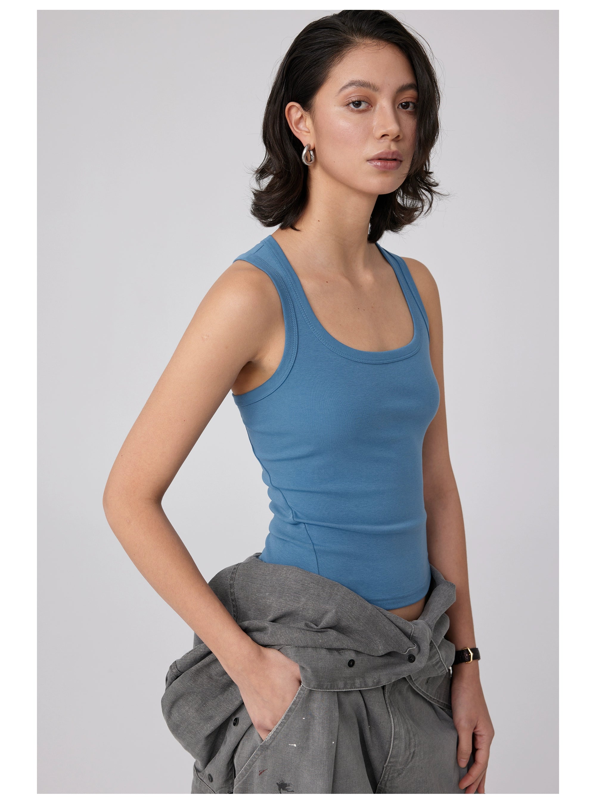 Essential Ribbed Racerback Tank Top