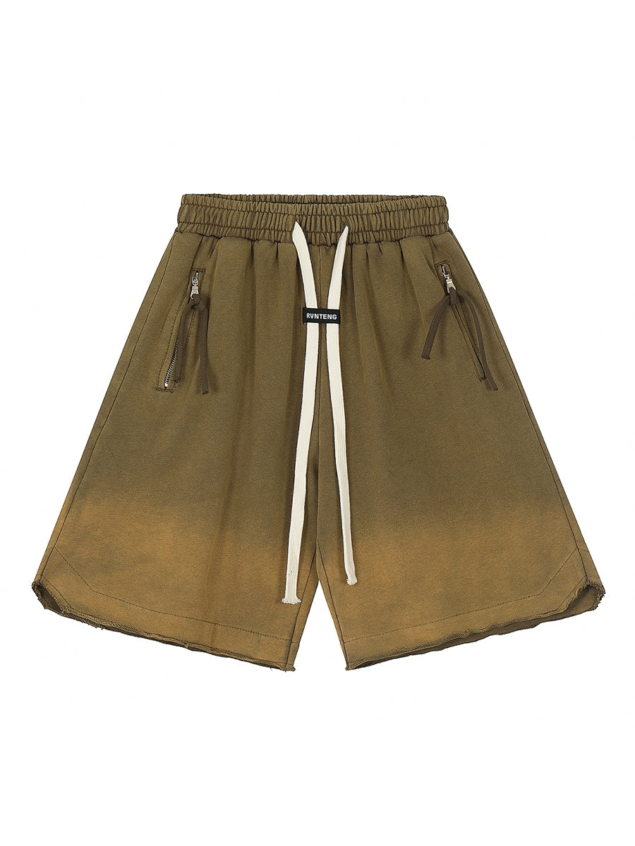 Raw Edge Fade Sweat Shorts
