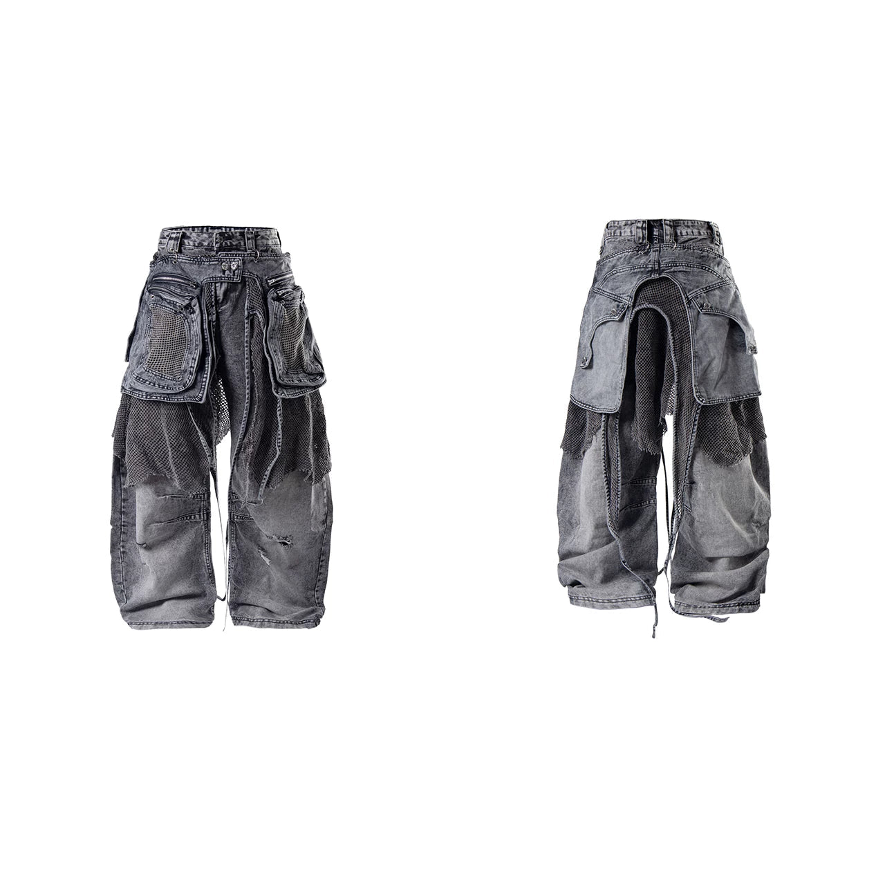 Abyss Mesh Layered Jeans