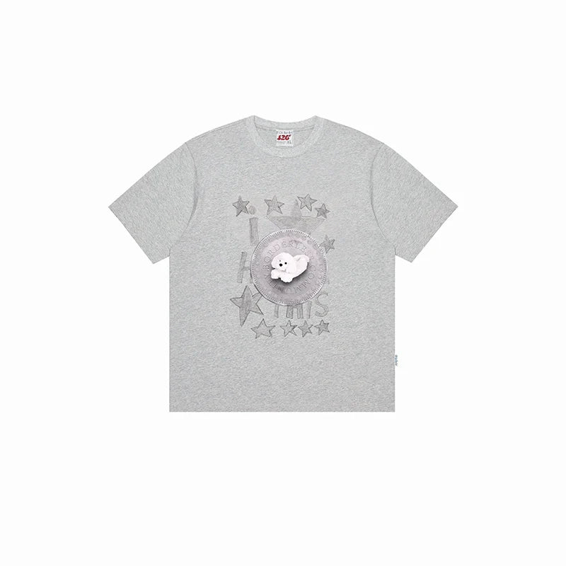 Loose Fit Summer Hip-Hop Puppy Tee - chiclara