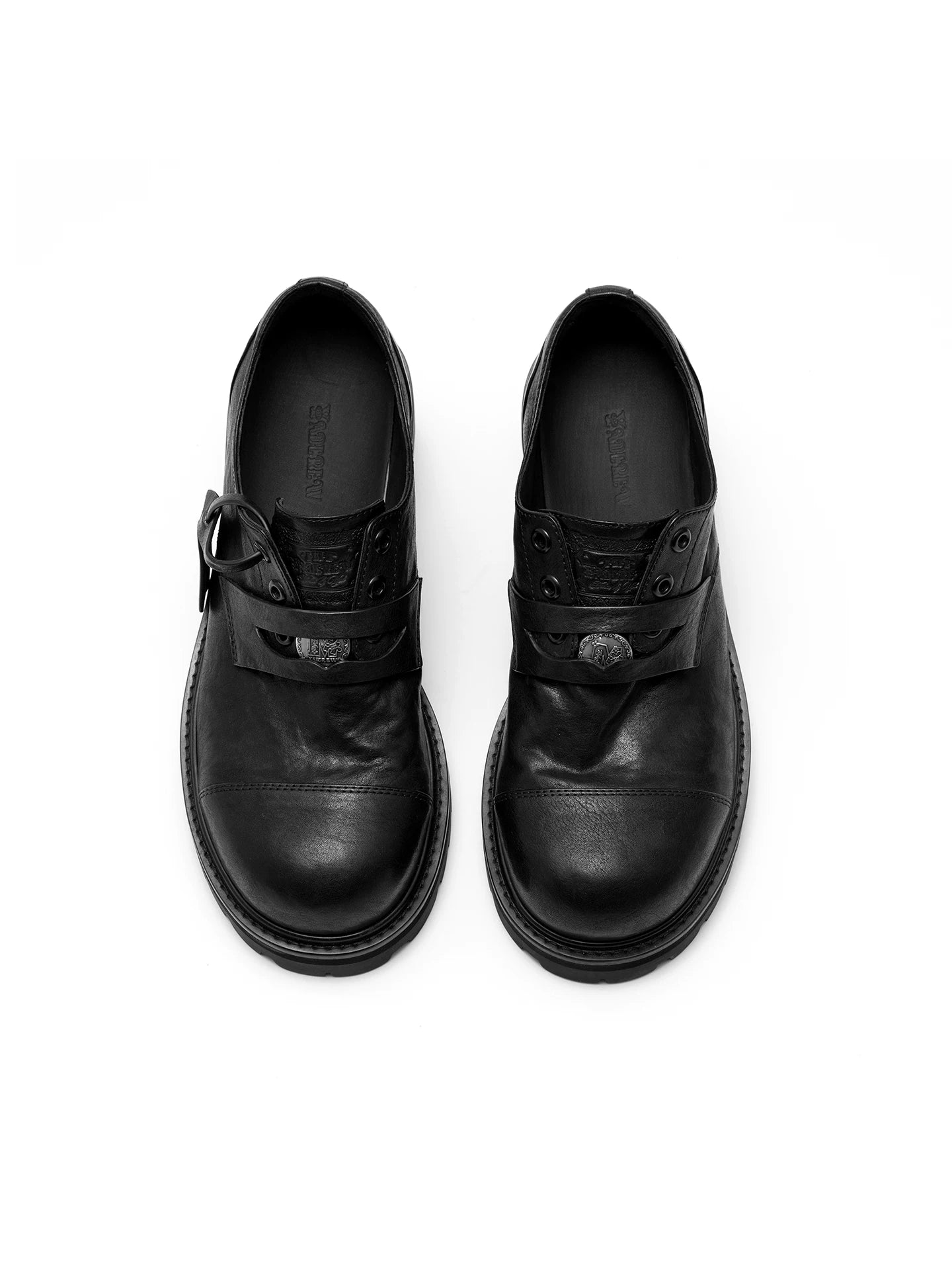 Strap Detail Chunky Sole Derby Shoes